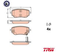 TRW GDB2270 Brake pad set