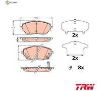 TRW GDB2290 Brake pad set