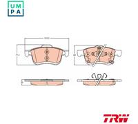 TRW GDB2305 Brake pad set