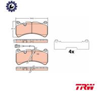 TRW GDB2306 Brake pad set