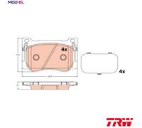 BRAKE PAD SET DISC BRAKE GDB2311 FOR HYUNDAI G6DJ 3.8L 6cyl GENESIS