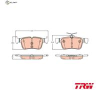 TRW GDB2313 Brake pad set