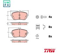 TRW GDB2330 Brake pad set