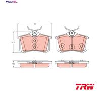 TRW GDB2357 Brake pad set