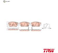 TRW GDB2371 Brake pad set