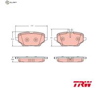 TRW GDB2381 Brake pad set