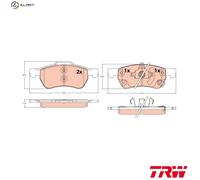 BRAKE PAD SET DISC BRAKE GDB2383 FOR MG 10E4E 1.0L 3cyl MG ZS SUV15S4C 1.5L