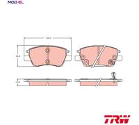 TRW GDB2387 Brake pad set