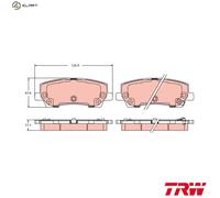 TRW GDB2388 Brake pad set