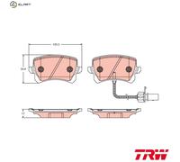 TRW GDB2389 Brake pad set