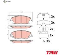 BRAKE PAD SET DISC BRAKE GDB2394 FOR TOYOTA M15A-FKS/FXE 1.5L 3cyl YARIS CROSS