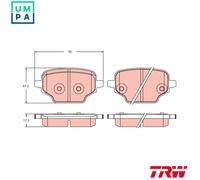 TRW GDB2410 Brake pad set