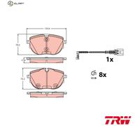 TRW GDB2412 Brake pad set