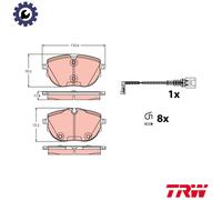BRAKE PAD SET DISC BRAKE GDB2412 FOR VW CALIFORNIA/T6/Camper TRANSPORTER/Bus