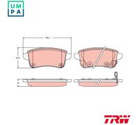 TRW GDB2413 Brake pad set