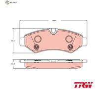 Brake pads GDB2422 TRW for MERCEDES-BENZ BMW