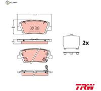 TRW GDB2429 Brake pad set