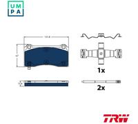 TRW GDB2431BTE Brake pad set