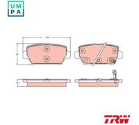 TRW GDB2435 Brake pad set