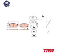TRW GDB2456 Brake pad set