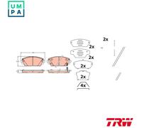 TRW GDB2456 Brake pad set