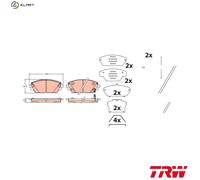 TRW GDB2456 Brake pad set