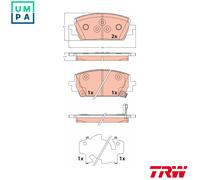 BRAKE PAD SET DISC BRAKE GDB2463 FOR HYUNDAI SANTA/FE/IV/SUV/Van KIA 2.5L 4cyl