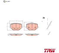 BRAKE PAD SET DISC BRAKE GDB2470 FOR MERCEDES-BENZ OM 654.820 2.0L 4cyl GLC 3.0L