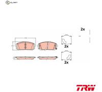 Fits TRW GDB2492 Brake Pad Set, disc brake GDB2492 Brake pads set fro ⭐UK Stock⭐