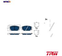 TRW GDB2495BTE Brake pad set