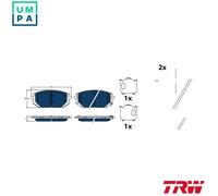 TRW GDB2495BTE Brake pad set
