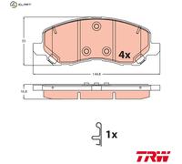 TRW GDB2501 Brake pad set