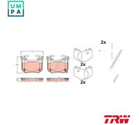 Brake pads GDB2520 TRW for KIA GENESIS
