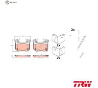 BRAKE PAD SET DISC BRAKE GDB2520 FOR KIA STINGER/Hatchback/Van GENESIS 3.3L 4cyl