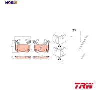 Brake pads GDB2520 TRW for KIA GENESIS
