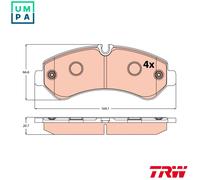 Fits TRW GDB2528 Brake Pad Set, disc brake GDB2528 Brake pads set rea ⭐UK Stock⭐