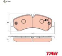 Fits TRW GDB2528 Brake Pad Set, disc brake GDB2528 Brake pads set rea ⭐UK Stock⭐