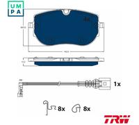 TRW GDB2548BTE Brake pad set