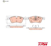 BRAKE PAD SET DISC BRAKE GDB2572 FOR MERCEDES-BENZ T-CLASS/MPV CITAN/Tourer 1.3L