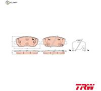 BRAKE PAD SET DISC BRAKE GDB2577 FOR HYUNDAI i30/FASTBACK/Hatchback/Van/Kombi