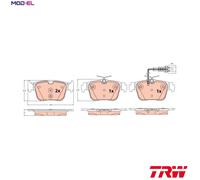 BRAKE PAD SET DISC BRAKE GDB2593 FOR AUDI A3/Limousine/Sportback DLAA 1.0L 4cyl