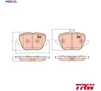 BRAKE PAD SET DISC BRAKE GDB2595 FOR MERCEDES-BENZ M256.930 256.830/M930 3.0L