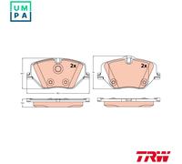 BRAKE PAD SET DISC BRAKE GDB2608 FORBRAKE PAD SET DISC BRAKE GDB2608 FOR BMW MI