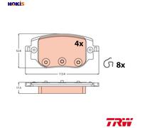 BRAKE PAD SET DISC BRAKE GDB2613 FOR PEUGEOT EXPERT/Van/Platform/Chassis/Bus