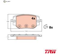 BRAKE PAD SET DISC BRAKE GDB2613 FOR PEUGEOT EXPERT/Van/Platform/Chassis/Bus