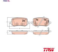 BRAKE PAD SET DISC BRAKE GDB2615 FOR HYUNDAI KIA G4FP 1.6L 4cyl TUCSON 1.6L