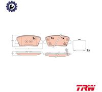 BRAKE PAD SET DISC BRAKE GDB2621 FOR HYUNDAI GRAND/SANTA/FÉ GENESIS G4KE 2.4L