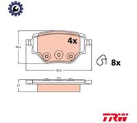 BRAKE PAD SET DISC BRAKE GDB2622 FOR PEUGEOT HMJ /HMR /HMH /HMG /HNY 1.2L 3cyl