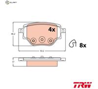 BRAKE PAD SET DISC BRAKE GDB2622 FOR PEUGEOT HMJ /HMR /HMH /HMG /HNY 1.2L 3cyl