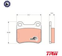 TRW Brake Pad Set GDB294 - Disc brake - For Mercedes-Benz 190 (W201) - UK Stock